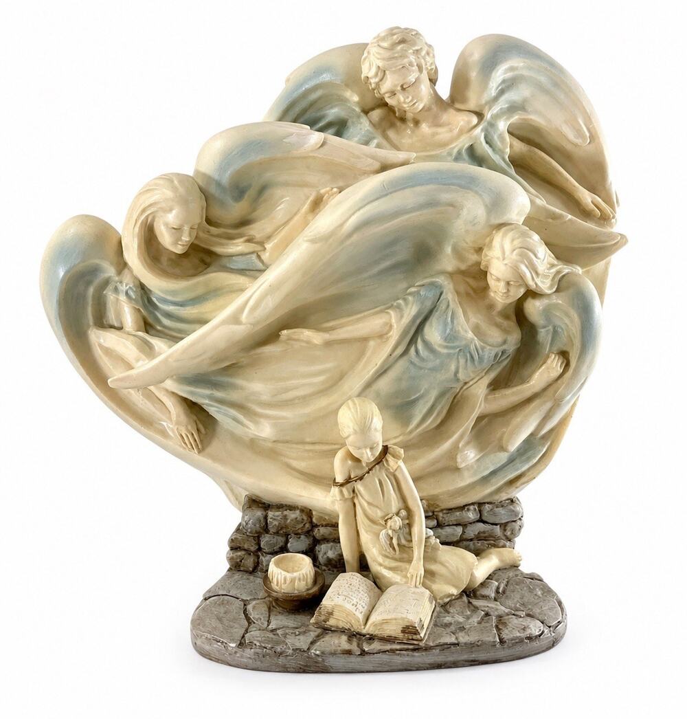 1996 United Design Dreaming of Angels Pastel Sculpture Limited Edition 10”